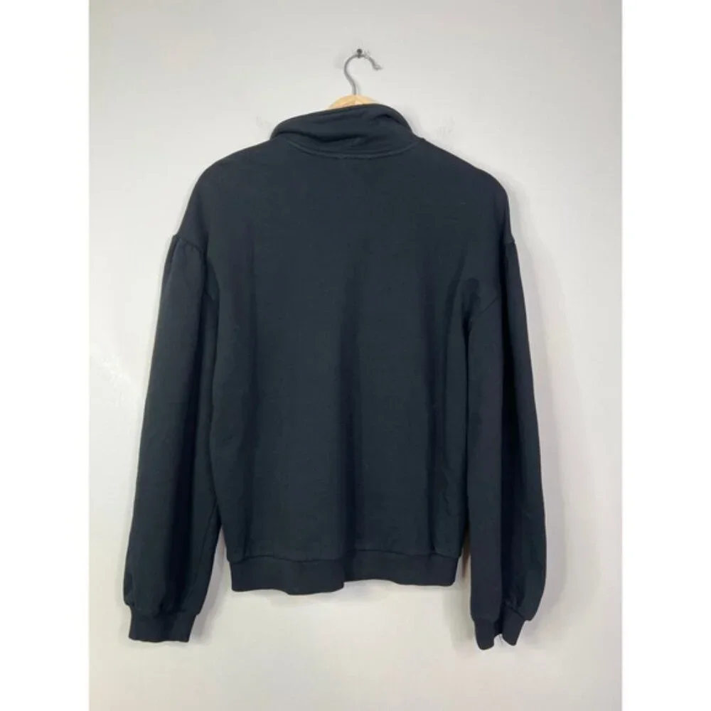 NWT Cami NYC Margaret Gathered French Cotton-Terry Half Zip Sweatshirt Pullover - Picture 8 of 10